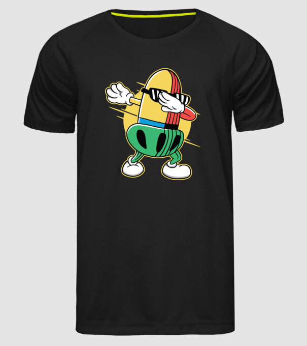 Ghindă DAB cărți de joc maghiare model negru pe tricou