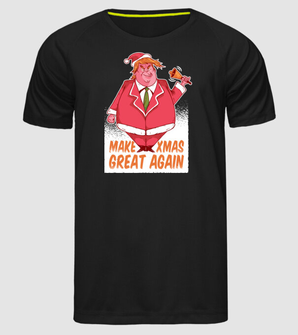 Make Xmas Great again Trump tricou amuzant Crăciun model negru pe tricou