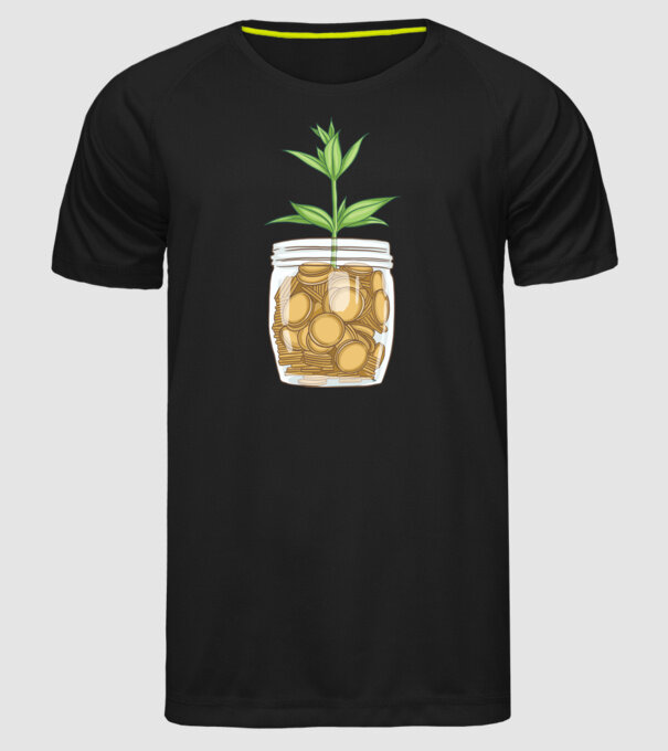 Plantă pușculiță porcușor model negru pe tricou