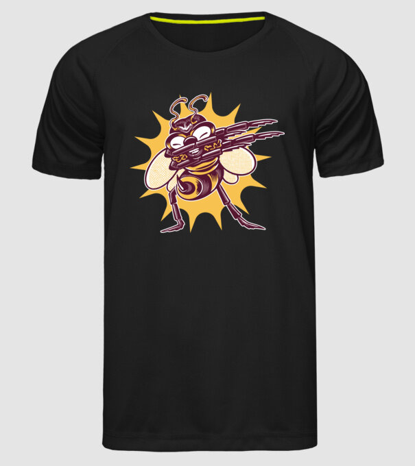 Albină DAB model negru pe tricou