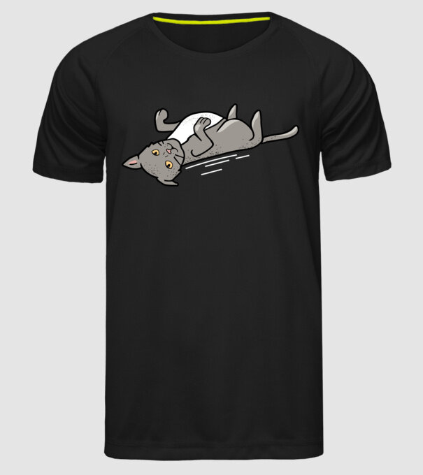 Pisică Cool model negru pe tricou