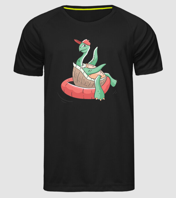 Broască țestoasă cool model negru pe tricou