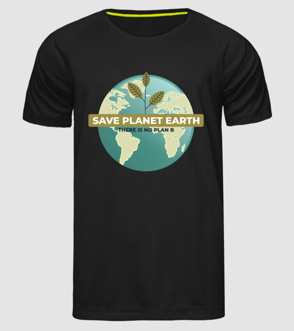 Să salvăm Pământul, nu există o altă planetă model negru pe tricou
