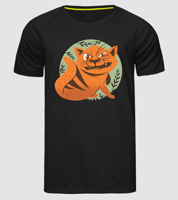 Pisică Supărată model negru pe tricou