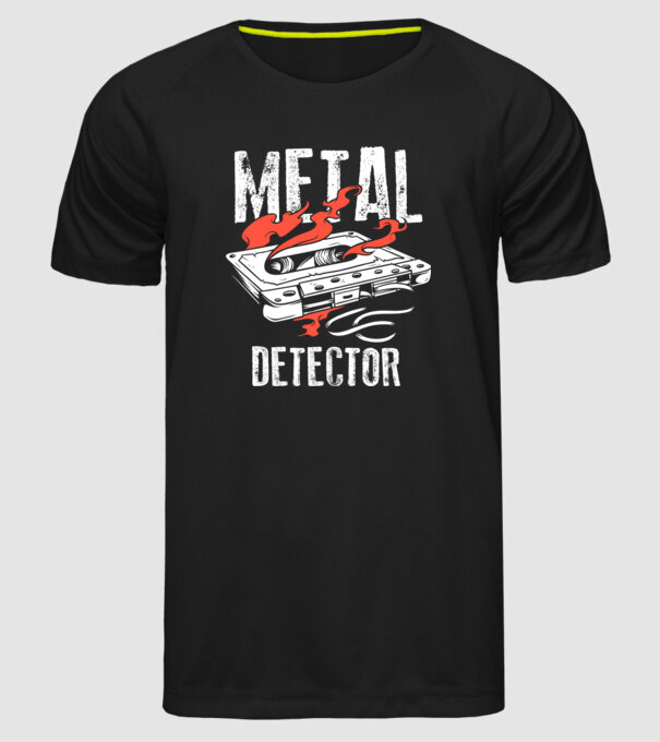 Detector de metale Casetă model negru pe tricou