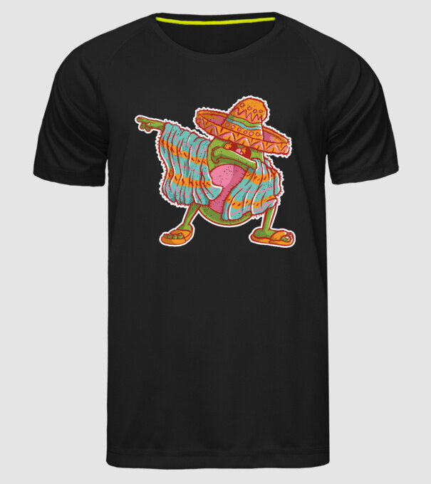 Avocado mexican DAB model negru pe tricou