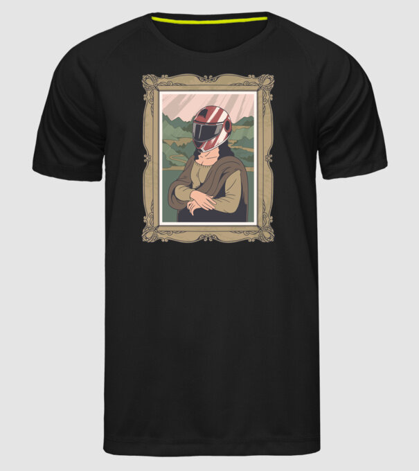 Mona Lisa Concurent model negru pe tricou