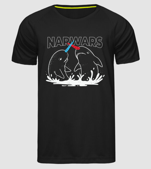 Narwars model negru pe tricou