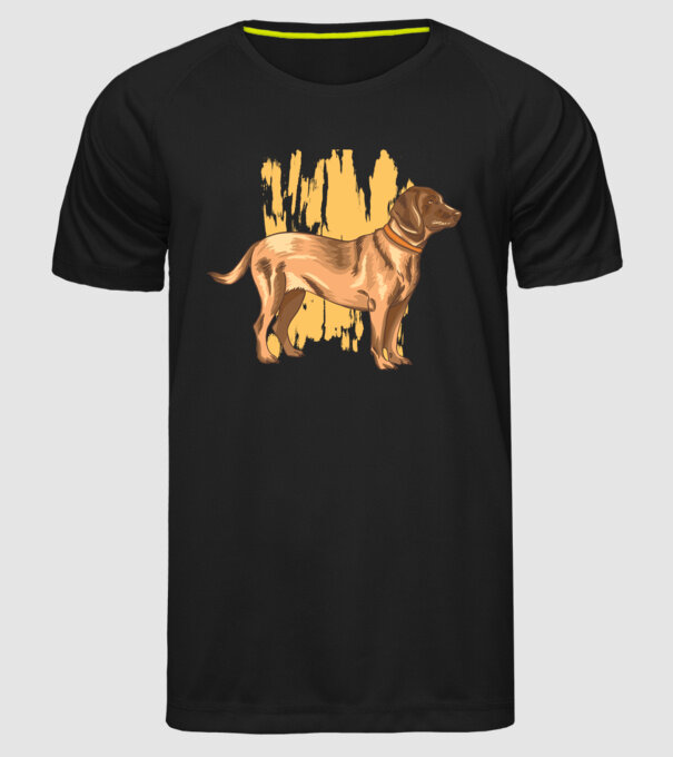 Câine de vânătoare german model negru pe tricou