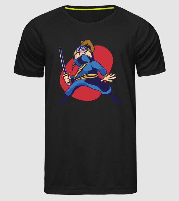 Copil Ninja model negru pe tricou