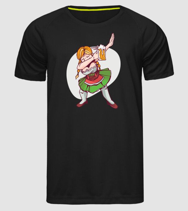 Oktoberfest DAB Fată cu ulcior model negru pe tricou