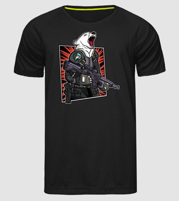 Ursul rusesc înarmat model negru pe tricou