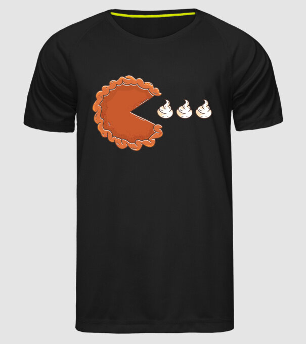 Pacman Cookie model negru pe tricou