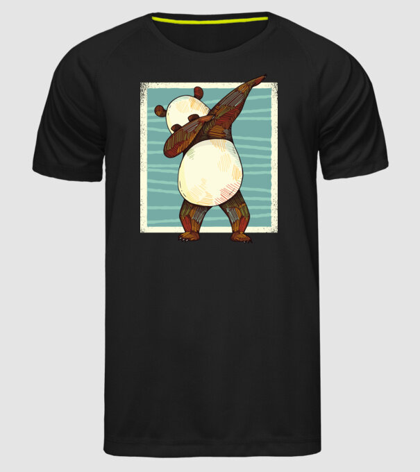 Panda DAB dans model negru pe tricou