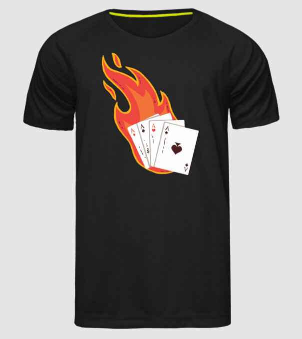 Poker model negru pe tricou