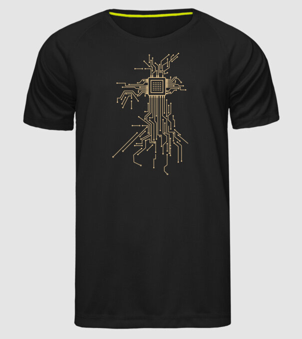 Procesor model negru pe tricou