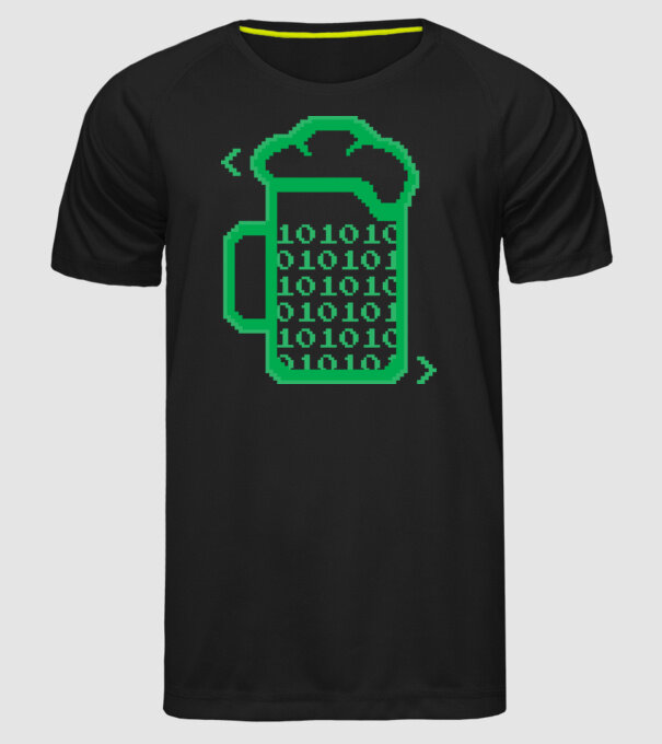 Bere Programator model negru pe tricou