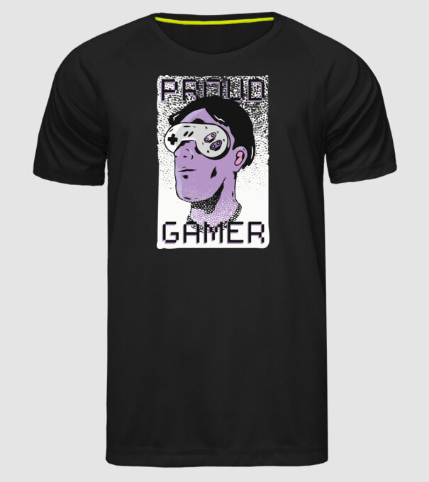 Ochelarii VR Proud Gamer model negru pe tricou