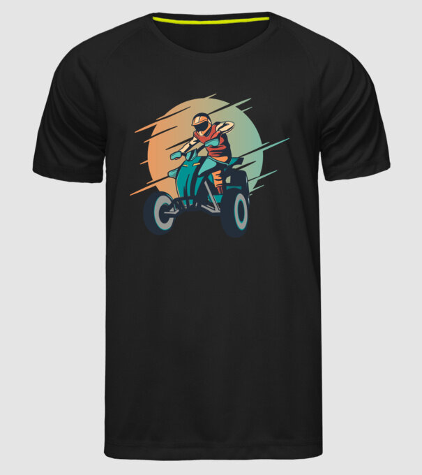 Concurent ATV model negru pe tricou