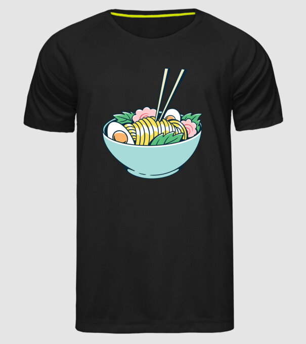 Paste Ramen model negru pe tricou