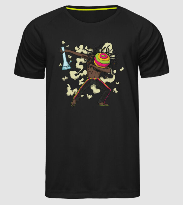 Dreadlock DAB model negru pe tricou