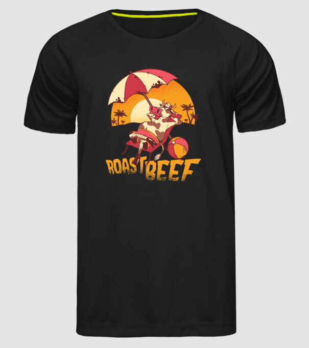 Friptură de vită - Roast Beef model negru pe tricou