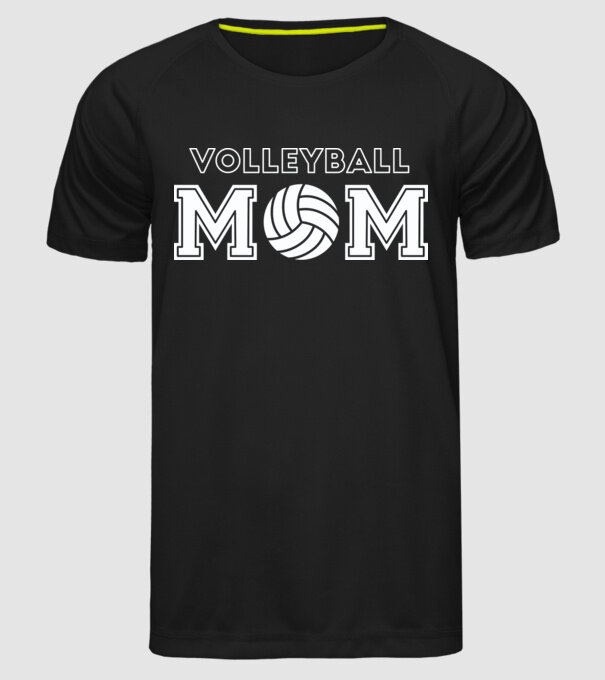 Mamă voleibalistă model negru pe tricou