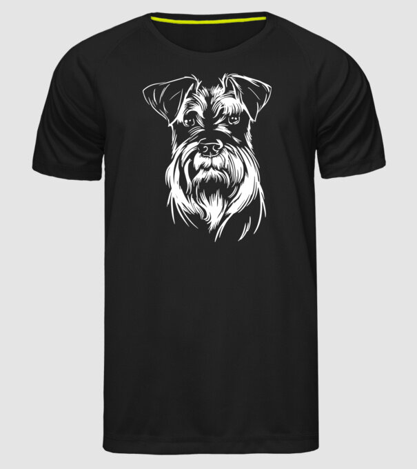 Cap Schnauzer model negru pe tricou
