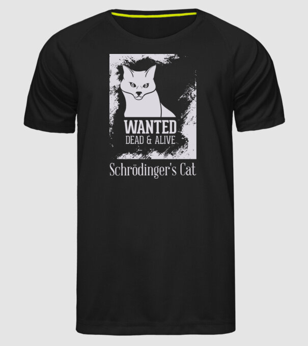 Schrödingers Cat - Dead or Alive model negru pe tricou