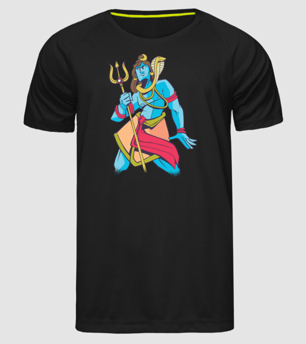 Shiva model negru pe tricou
