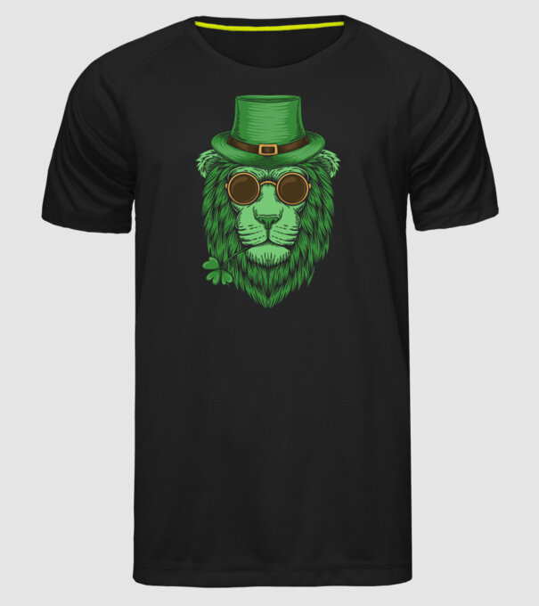 Sfântul Patrick Leu model negru pe tricou