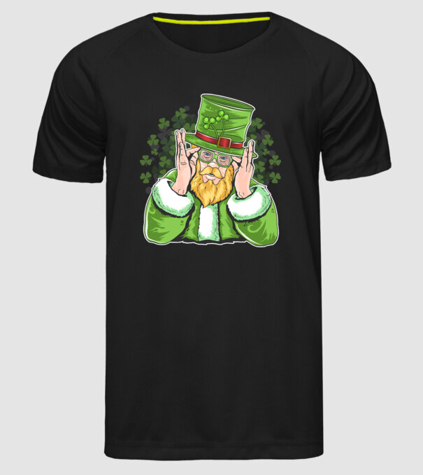 Sfântul Patrick Barbă irlandeză model negru pe tricou