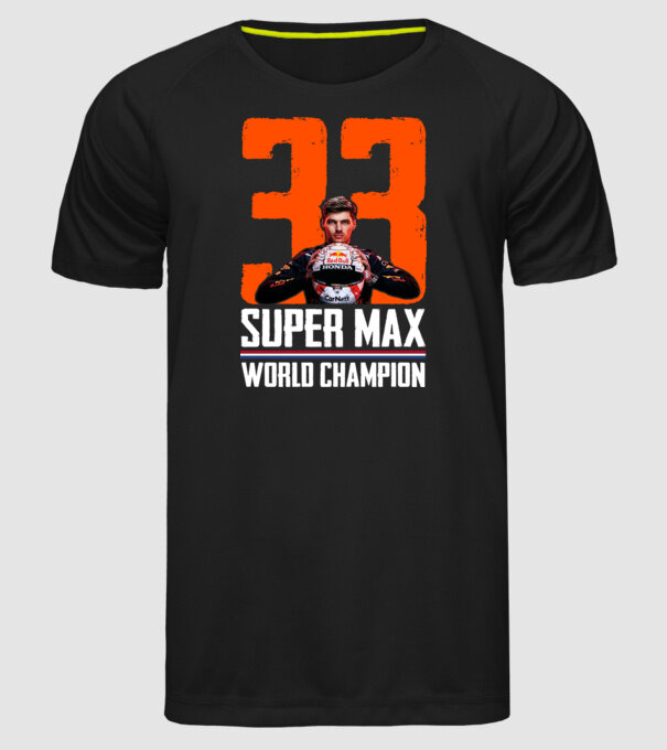 Super Max Formula 1 World Champion model negru pe tricou
