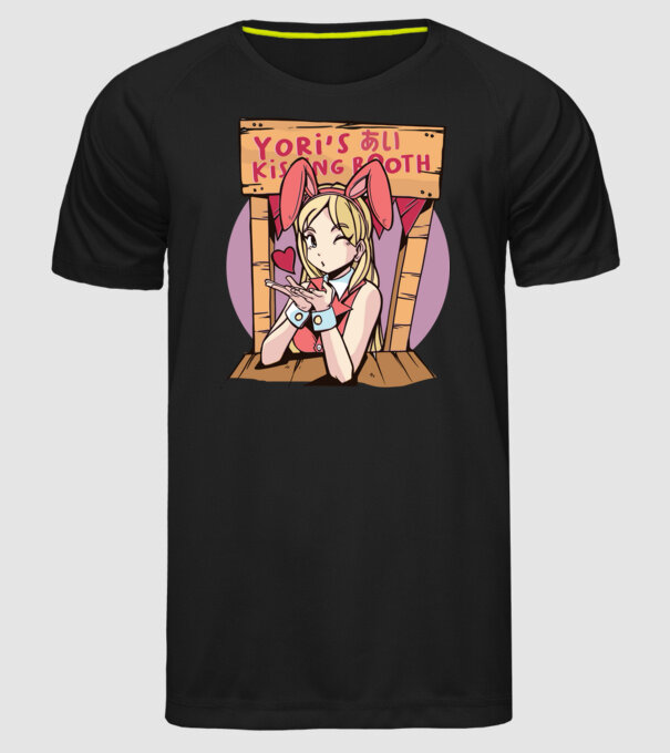 Anime îndrăgostit model negru pe tricou
