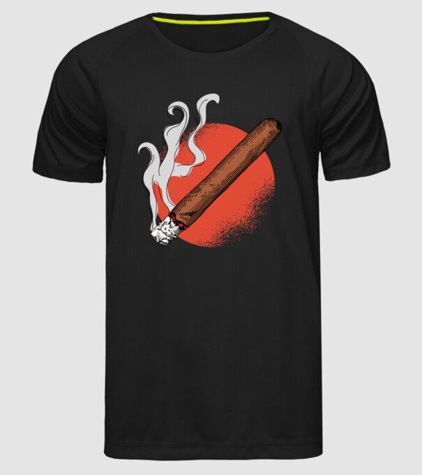 Trabuc model negru pe tricou