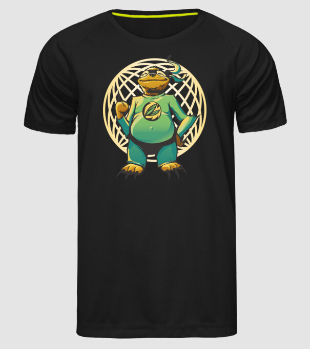 Leneș Super model negru pe tricou