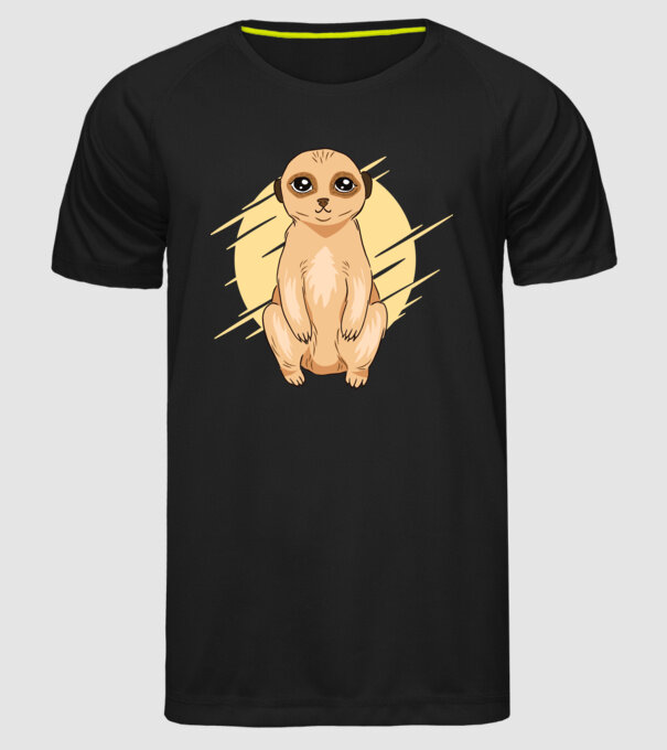 Suricată model negru pe tricou