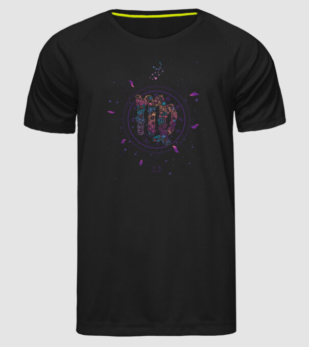 Virgo Zodiac model negru pe tricou