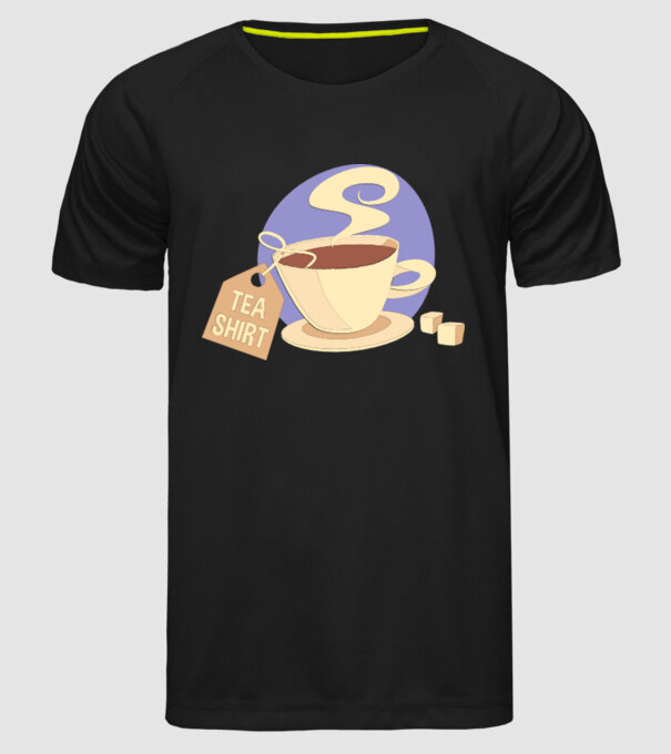 Teashirt model negru pe tricou