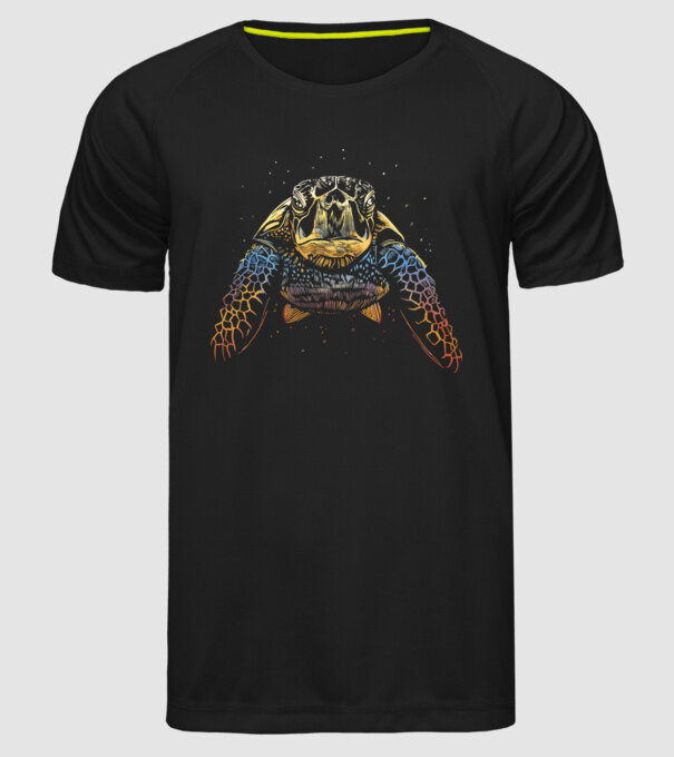 Broască țestoasă model negru pe tricou