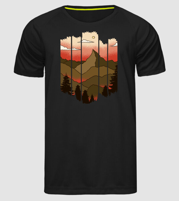 Imagine natură model negru pe tricou