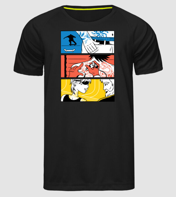 Tatuaj ilustrare model negru pe tricou