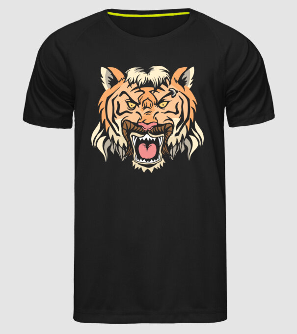 Tiger King Tigru model negru pe tricou
