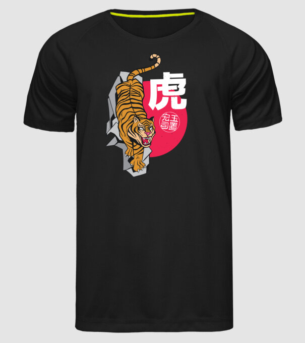 Tigru model negru pe tricou
