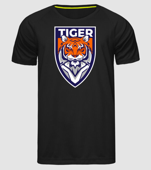 Stemă Tigru model negru pe tricou