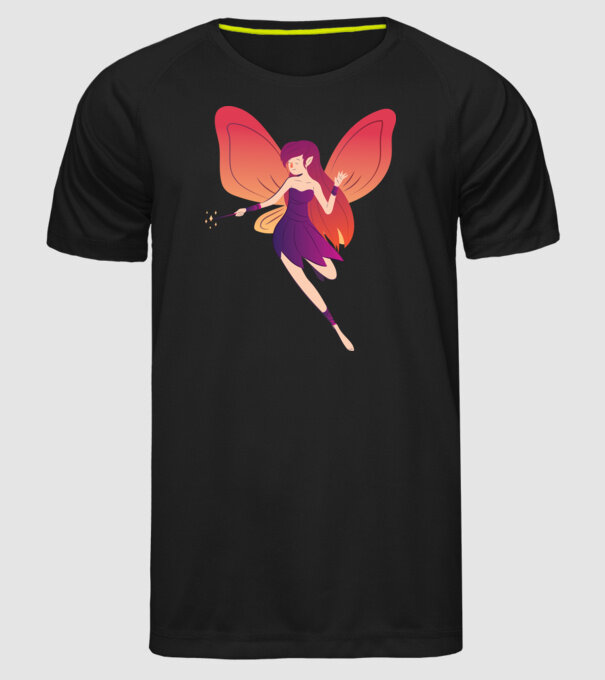 Magia zânelor model negru pe tricou