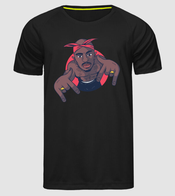 Tupac Shakur Rap model negru pe tricou