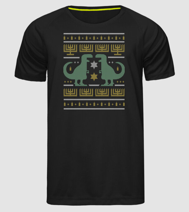 Dinozaur Pulover urât model negru pe tricou
