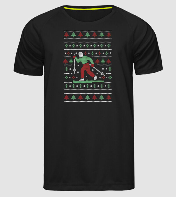 Schi fond Pulover urât model negru pe tricou