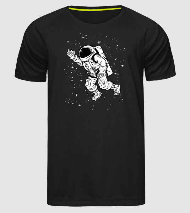 Astronaut model negru pe tricou